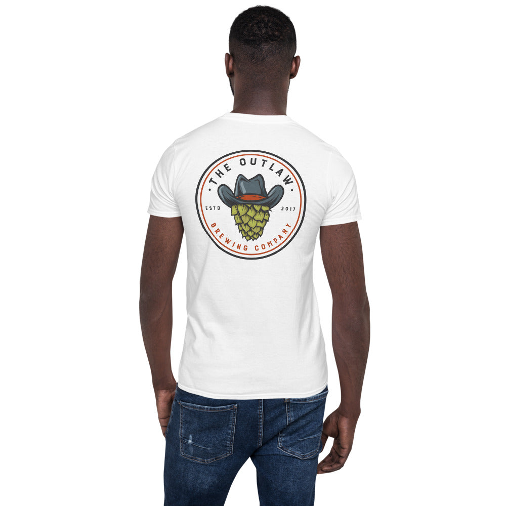 The Sean Mason: Front and Back Color Logo Short-Sleeve Unisex T-Shirt - available in white only